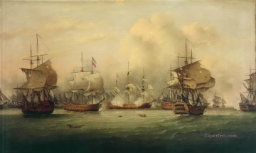 batalla naval 5 Pinturas al óleo